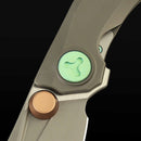 Reate VK-FROK Ti-Dark Frost titanium pivot detail