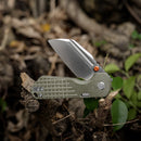 Vosteed Hedgehog A1311 – 2.99" S35VN Modified Sheepsfoot Top Liner Lock Knife with Olive Green Micarta Handle