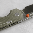 Vosteed Hedgehog A1311 – 2.99" S35VN Modified Sheepsfoot Top Liner Lock Knife with Olive Green Micarta Handle