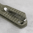 Vosteed Hedgehog A1311 – 2.99" S35VN Modified Sheepsfoot Top Liner Lock Knife with Olive Green Micarta Handle