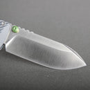 Vosteed Vombat Crossbar Lock Knife 2.92" M390 Satin Zulu Blade Gray Aluminum Handle A4104