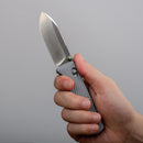 Vosteed Vombat Crossbar Lock Knife 2.92" M390 Satin Zulu Blade Gray Aluminum Handle A4104