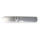 Vosteed Vombat Crossbar Lock Knife 2.92" M390 Satin Zulu Blade Gray Aluminum Handle A4104