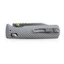 Vosteed Vombat Crossbar Lock Knife 2.92" M390 Satin Zulu Blade Gray Aluminum Handle A4104