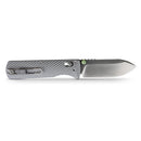 Vosteed Vombat Crossbar Lock Knife 2.92" M390 Satin Zulu Blade Gray Aluminum Handle A4104