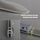 Vosteed Vombat Crossbar Lock Knife 2.92" M390 Satin Zulu Blade Gray Aluminum Handle A4104