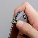 Vosteed Vombat Crossbar Lock Knife 2.92" M390 Satin Zulu Blade Gray Aluminum Handle A4104