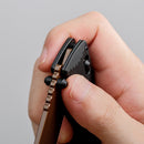 Vosteed Vombat Crossbar Lock Knife 2.92" M390 Copper Dune Blade Black Aluminum Handle A4107