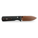 Vosteed Vombat Crossbar Lock Knife 2.92" M390 Copper Dune Blade Black Aluminum Handle A4107