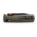 Vosteed Vombat Crossbar Lock Knife 2.92" M390 Black Stonewash Blade Olive Green Aluminum Handle A4105