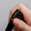 Vosteed Vombat Crossbar Lock Knife 2.92" M390 Black Stonewash Blade Olive Green Aluminum Handle A4105