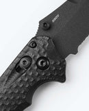Benchmade Mini Bedlam 865SBK – 3.45″ CPM-S90V Serrated Tactical Folding Knife with G10 Handle
