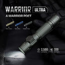 Olight Warrior Ultra 2500 Lumen Rechargeable LED Flashlight 1 * 21700 Battery - Stealth Grey