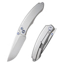 Remette Wild Species WD108-N1 – 3.27″ M390 drop point, sandblasted titanium folding knife