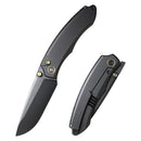 Remette Wild Species WD108-N2 – 3.27″ M390 drop point, black DLC titanium folding knife