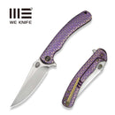 WE Knife Dracarys WE25061B-2 – 3.58" Bohler M390 Clip Point Frame Lock Knife with Purple & Golden Titanium Handle