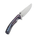 WE Knife Dracarys WE25061B-3 – 3.58" Bohler M390 Clip Point Frame Lock Knife with Flamed Titanium Handle