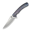 WE Knife Dracarys WE25061B-3 – 3.58" Bohler M390 Clip Point Frame Lock Knife with Flamed Titanium Handle