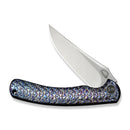 WE Knife Dracarys WE25061B-3 – 3.58" Bohler M390 Clip Point Frame Lock Knife with Flamed Titanium Handle