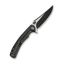 WE Knife Dracarys WE25061B-5 – 3.58" Bohler M390 Clip Point Frame Lock Knife with Black Titanium Handle