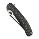 WE Knife Dracarys WE25061B-5 – 3.58" Bohler M390 Clip Point Frame Lock Knife with Black Titanium Handle