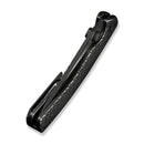 WE Knife Dracarys WE25061B-5 – 3.58" Bohler M390 Clip Point Frame Lock Knife with Black Titanium Handle