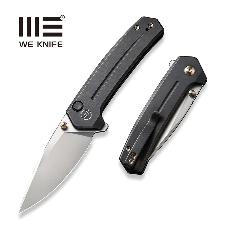 We Knife Culex Flipper Folding Knife 2.97in 20CV Steel Black Titanium Handles WE21026B-3