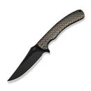 WE Knife Dracarys WE25061B-4 – 3.58" Bohler M390 Clip Point Frame Lock Knife with Bronze & Black Titanium Handle