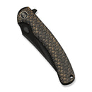 WE Knife Dracarys WE25061B-4 – 3.58" Bohler M390 Clip Point Frame Lock Knife with Bronze & Black Titanium Handle