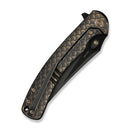 WE Knife Dracarys WE25061B-4 – 3.58" Bohler M390 Clip Point Frame Lock Knife with Bronze & Black Titanium Handle