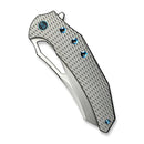 We Knife Co Ltd Epaulette  3.45" Bohler M390 Polished Bead Blasted Blue, Titanium WE24024-3