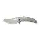 We Knife Co Ltd Epaulette  3.45" Bohler M390 Polished Bead Blasted Blue, Titanium WE24024-3