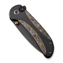 We Knife Co Ltd Zizzit 3.8" CPM 20CV Titanium With Copper Foil Carbon Fiber Inlay Black, Copper WE23031-1