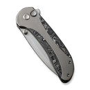 We Knife Co Ltd Zizzit 3.8" CPM 20CV Polished Bead Blasted Titanium With Aluminum Foil Carbon Fiber Inlay WE23031-2