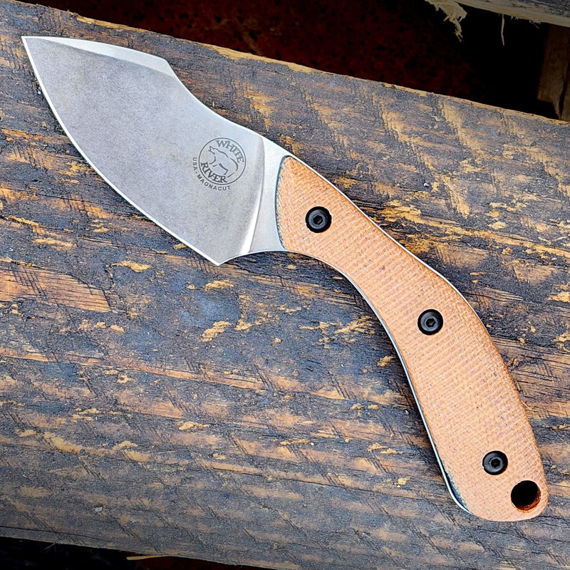 White River Smith & Sons Apex Knife – CPM Magnacut Steel, Natural Canvas Micarta, Kydex Sheath