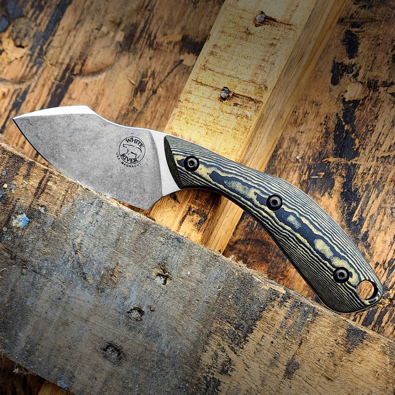 White River Smith & Sons Apex Knife – CPM Magnacut Steel, Maple & Black Richlite Handle, Kydex Sheath (Made in USA)