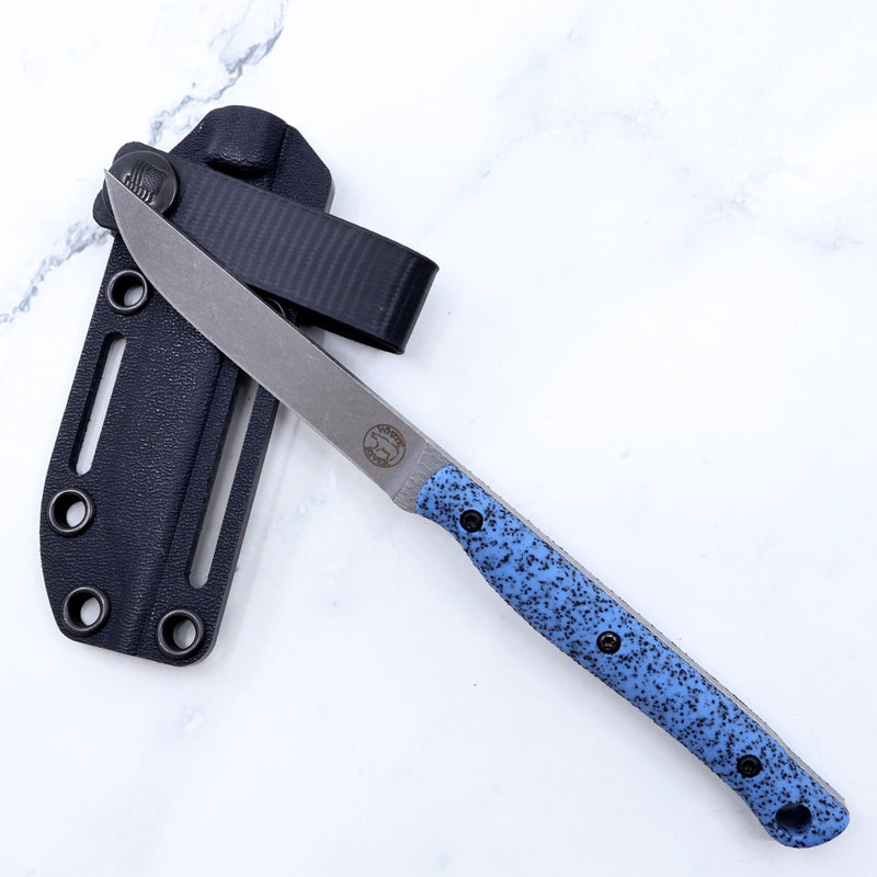 White River Knife & Tool Exodus 3 – 3.15" CPM S35VN Fixed Blade Knife Custom Classic Blue GripX
