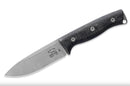 White River Ursus 45 Fixed Blade Knife – 4.5in Magnacut Steel, Black Burlap Micarta Handles