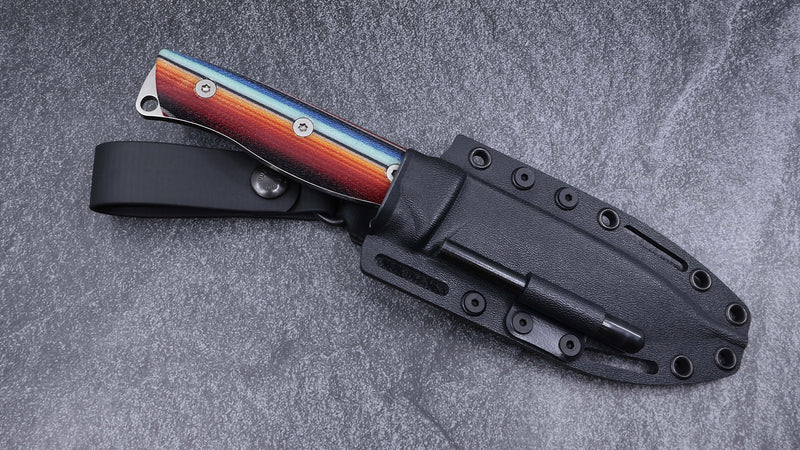 White River Knife & Tool Ursus 45 – 4.5" MagnaCut Fixed Blade Knife Custom Mexican Blanket Micarta