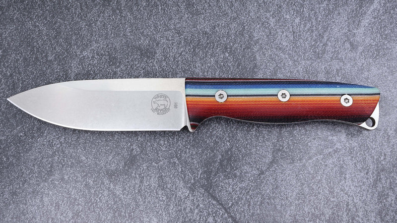 White River Knife & Tool Ursus 45 – 4.5" MagnaCut Fixed Blade Knife Custom Mexican Blanket Micarta