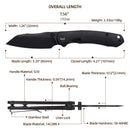 Wixco Axor WX15-A – 3.35" 14C28N Modified Sheepfoot Black G10 Liner Lock Knife