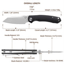 Wixco Axor WX15-B – 3.35" 14C28N Modified Sheepfoot Liner Lock Knife
