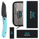 Wixco Axor WX15-C – 3.35" 14C28N Modified Sheepfoot Blue G10 Liner Lock Knife
