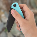 Wixco Axor WX15-C – 3.35" 14C28N Modified Sheepfoot Blue G10 Liner Lock Knife