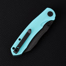 Wixco Axor WX15-C – 3.35" 14C28N Modified Sheepfoot Blue G10 Liner Lock Knife