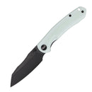 Wixco Axor WX15-D – 3.35" 14C28N Modified Sheepfoot White Jade G10 Liner Lock Knife