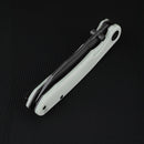 Wixco Axor WX15-D – 3.35" 14C28N Modified Sheepfoot White Jade G10 Liner Lock Knife