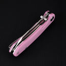 Wixco Axor WX15-E – 3.35" 14C28N Modified Sheepfoot Pink G10 Liner Lock Knife