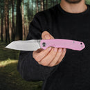 Wixco Axor WX15-E – 3.35" 14C28N Modified Sheepfoot Pink G10 Liner Lock Knife