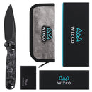 Wixco Drax II WX10-BNV – 3.23" 14C28N Drop Point Crossbar Lock Carbon Fiber Knife